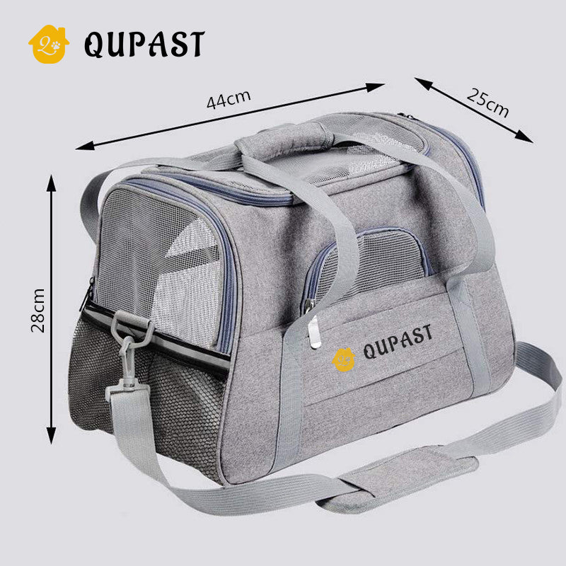 Car-mounted breathable pet carrier for outdoor use