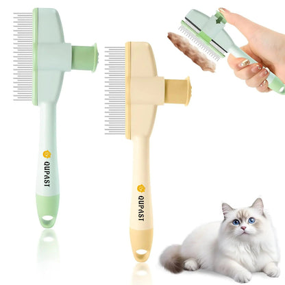 2-in-1 Grooming Comb with One-Click Release 🐾(Cats & Dogs)