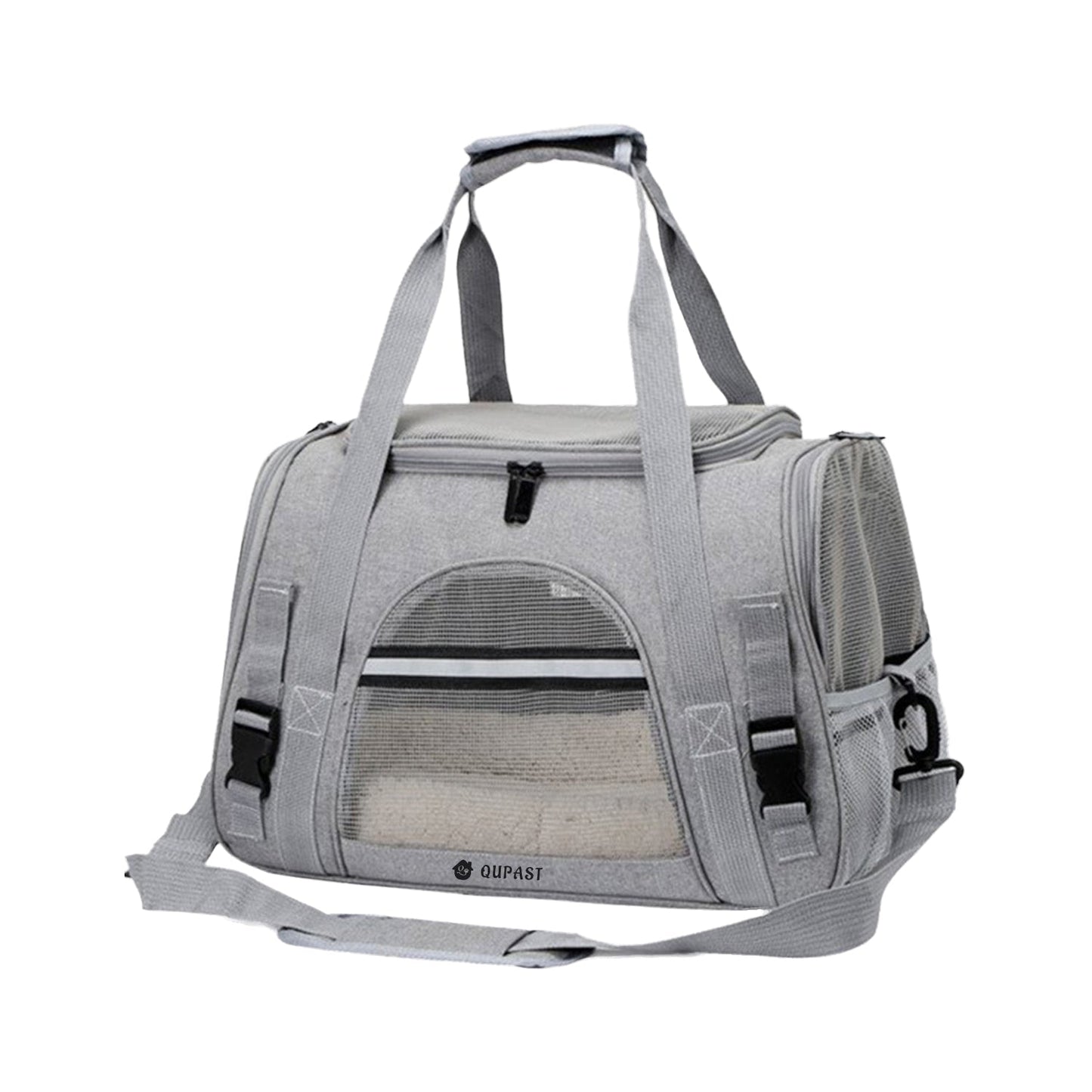 Car-mounted breathable pet carrier for outdoor use