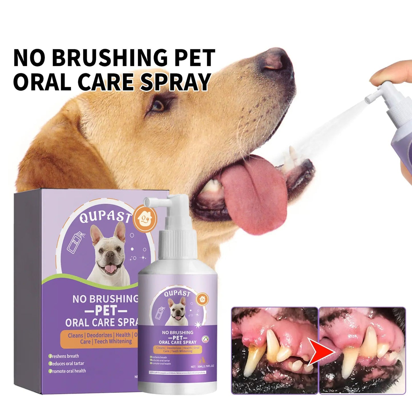 No-Brushing Oral Care Spray for Dogs & Cats