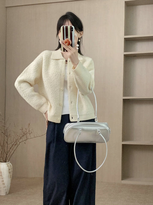 Women's Elegant  Warm Thick Lamb Fur Coat